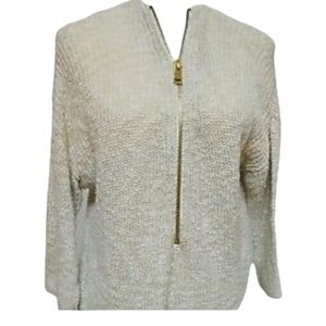 ABS Allen Swartz Pull Over Knitted Sweater 3/4 sleeves cream, tan XL